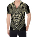 Samurai Warrior Mask Print Men's Shirt