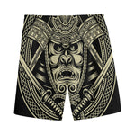 Samurai Warrior Mask Print Men's Sports Shorts