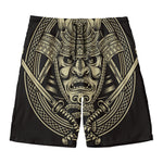 Samurai Warrior Mask Print Men's Swim Trunks