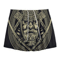 Samurai Warrior Mask Print Mesh Shorts