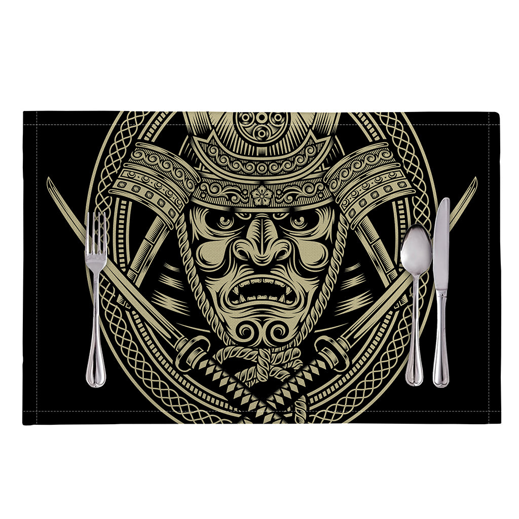 Samurai Warrior Mask Print Placemat