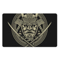 Samurai Warrior Mask Print Polyester Doormat