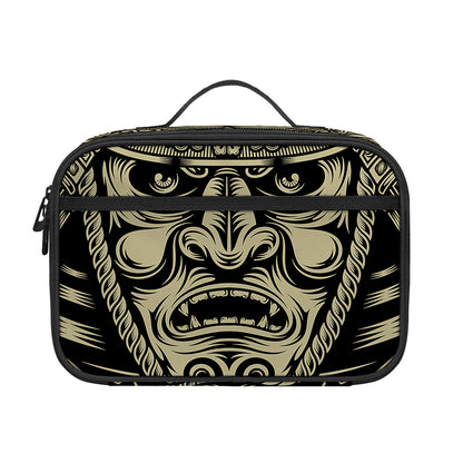 Samurai Warrior Mask Print Portable Lunch Bag