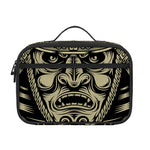 Samurai Warrior Mask Print Portable Lunch Bag