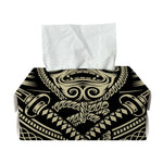 Samurai Warrior Mask Print Rectangle Tissue Box Cover