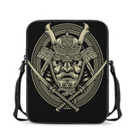 Samurai Warrior Mask Print Rectangular Crossbody Bag