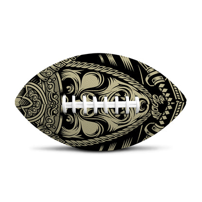 Samurai Warrior Mask Print Rugby Ball