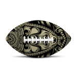 Samurai Warrior Mask Print Rugby Ball