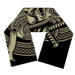 Samurai Warrior Mask Print Scarf