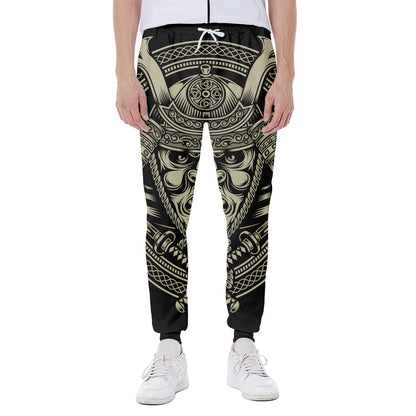 Samurai Warrior Mask Print Scuba Joggers