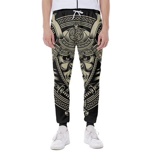 Samurai Warrior Mask Print Scuba Joggers