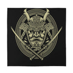 Samurai Warrior Mask Print Silk Bandana