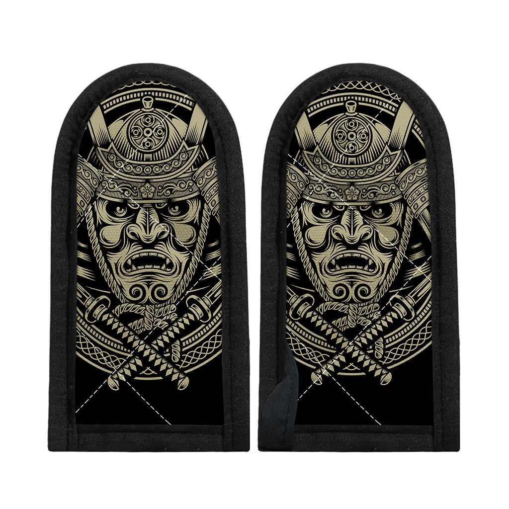 Samurai Warrior Mask Print Skillet Handle Cover