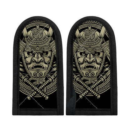 Samurai Warrior Mask Print Skillet Handle Cover