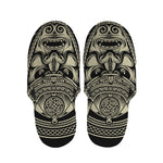 Samurai Warrior Mask Print Slippers