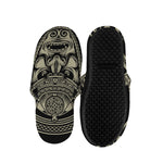 Samurai Warrior Mask Print Slippers