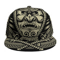 Samurai Warrior Mask Print Snapback Cap