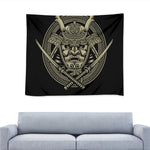 Samurai Warrior Mask Print Tapestry