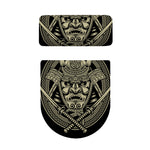 Samurai Warrior Mask Print Toilet Lid And Tank Cover Set