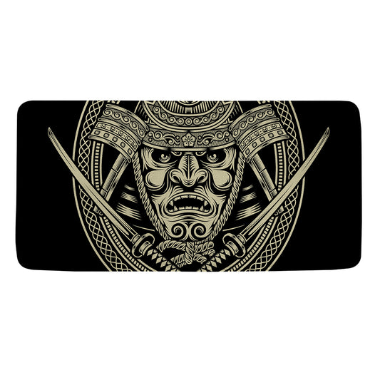 Samurai Warrior Mask Print Towel