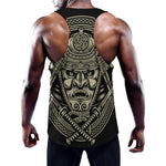 Samurai Warrior Mask Print Training Tank Top