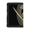 Samurai Warrior Mask Print Trifold Wallet