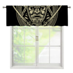 Samurai Warrior Mask Print Window Valance