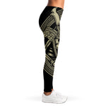 Samurai Warrior Mask Print Women's Leggings
