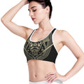 Samurai Warrior Mask Print Women's Sports Bra