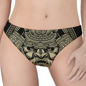 Samurai Warrior Mask Print Women's Thong