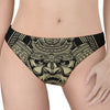 Samurai Warrior Mask Print Women's Thong