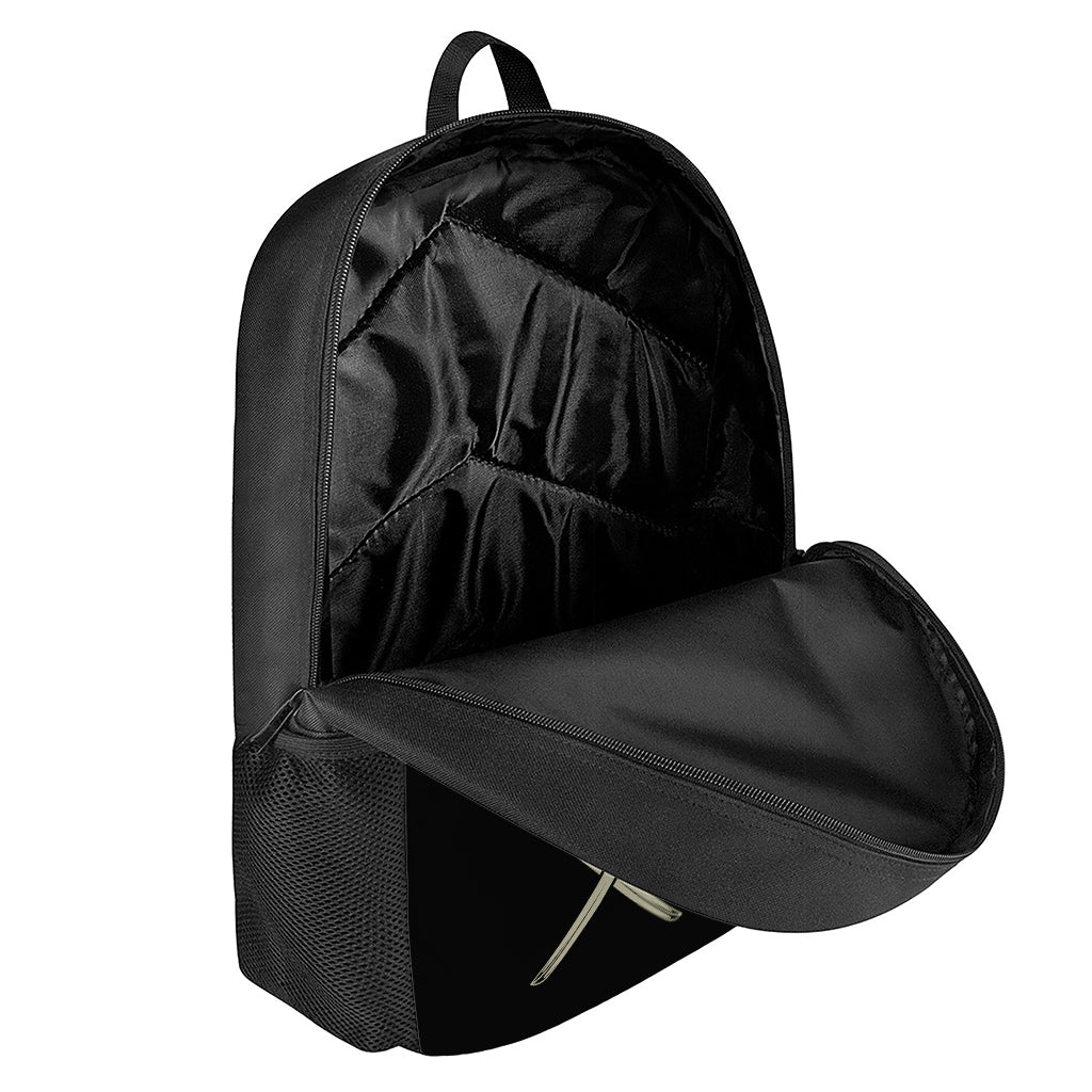 Samurai Warrior Skull Print 17 Inch Backpack