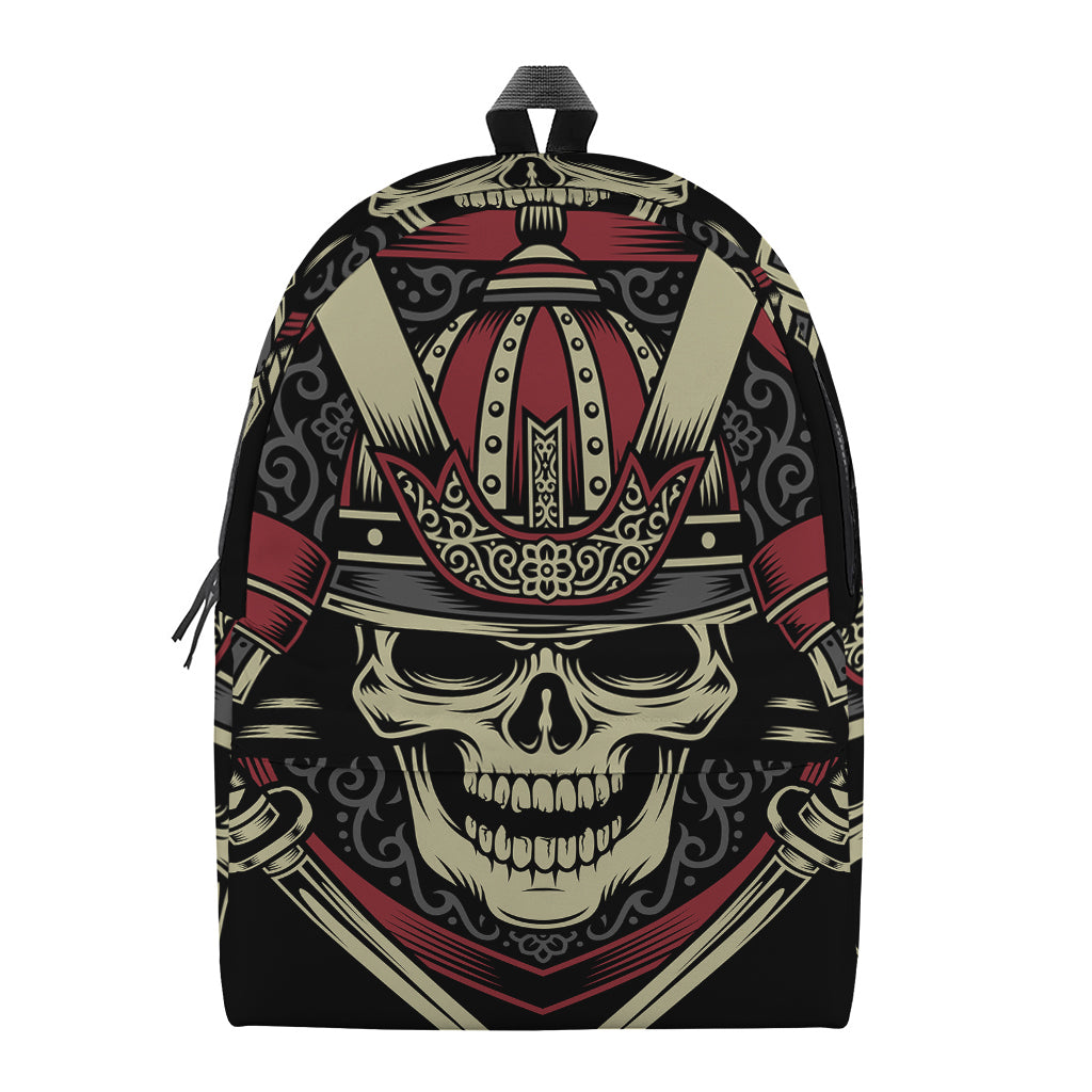 Samurai Warrior Skull Print Backpack