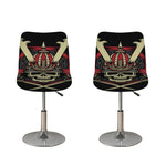 Samurai Warrior Skull Print Bar Stool Covers