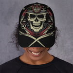 Samurai Warrior Skull Print Baseball Cap