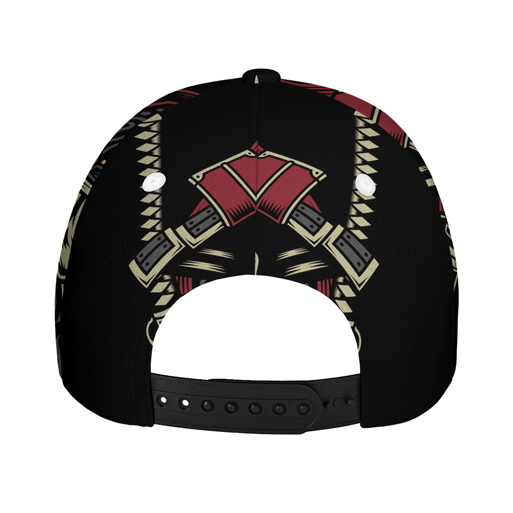 Samurai Warrior Skull Print Baseball Cap