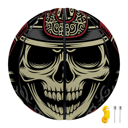 Samurai Warrior Skull Print Basketball