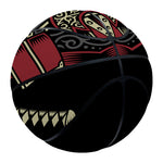 Samurai Warrior Skull Print Basketball