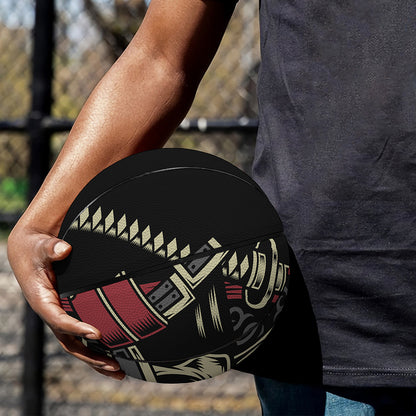 Samurai Warrior Skull Print Basketball