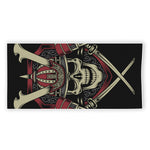 Samurai Warrior Skull Print Beach Towel