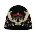 Samurai Warrior Skull Print Beanie