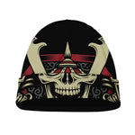 Samurai Warrior Skull Print Beanie
