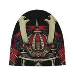 Samurai Warrior Skull Print Beanie