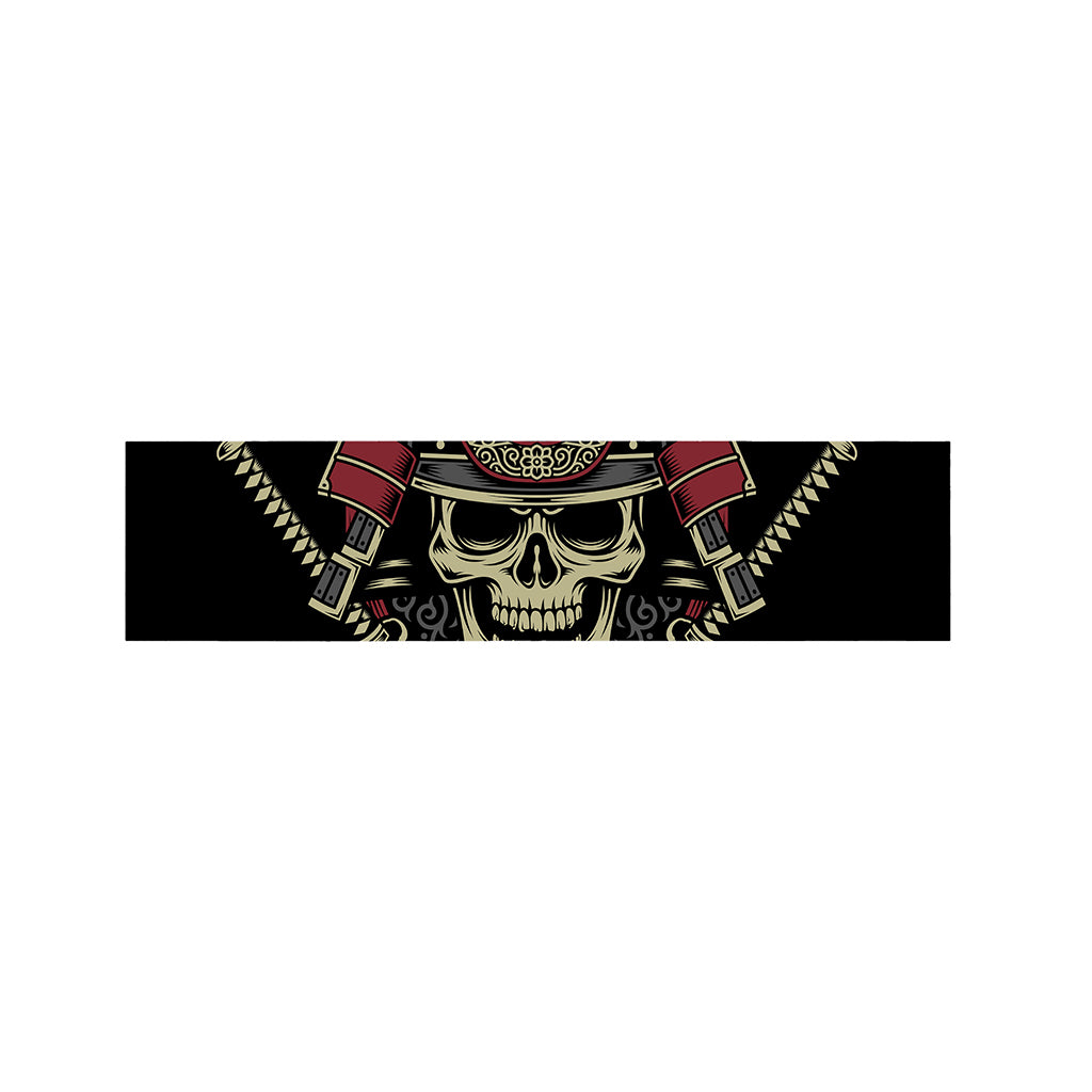 Samurai Warrior Skull Print Bed Runner