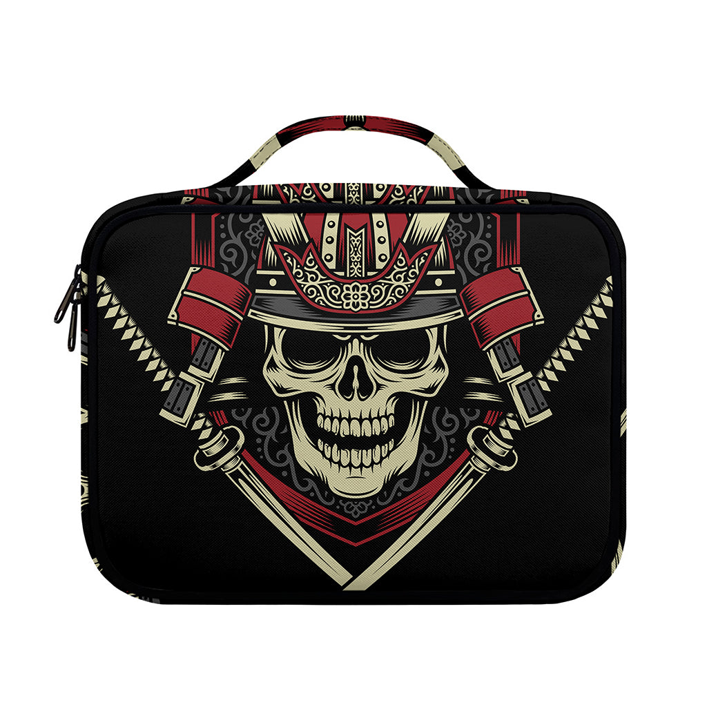 Samurai Warrior Skull Print Briefcase Bible Bag