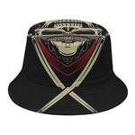 Samurai Warrior Skull Print Bucket Hat