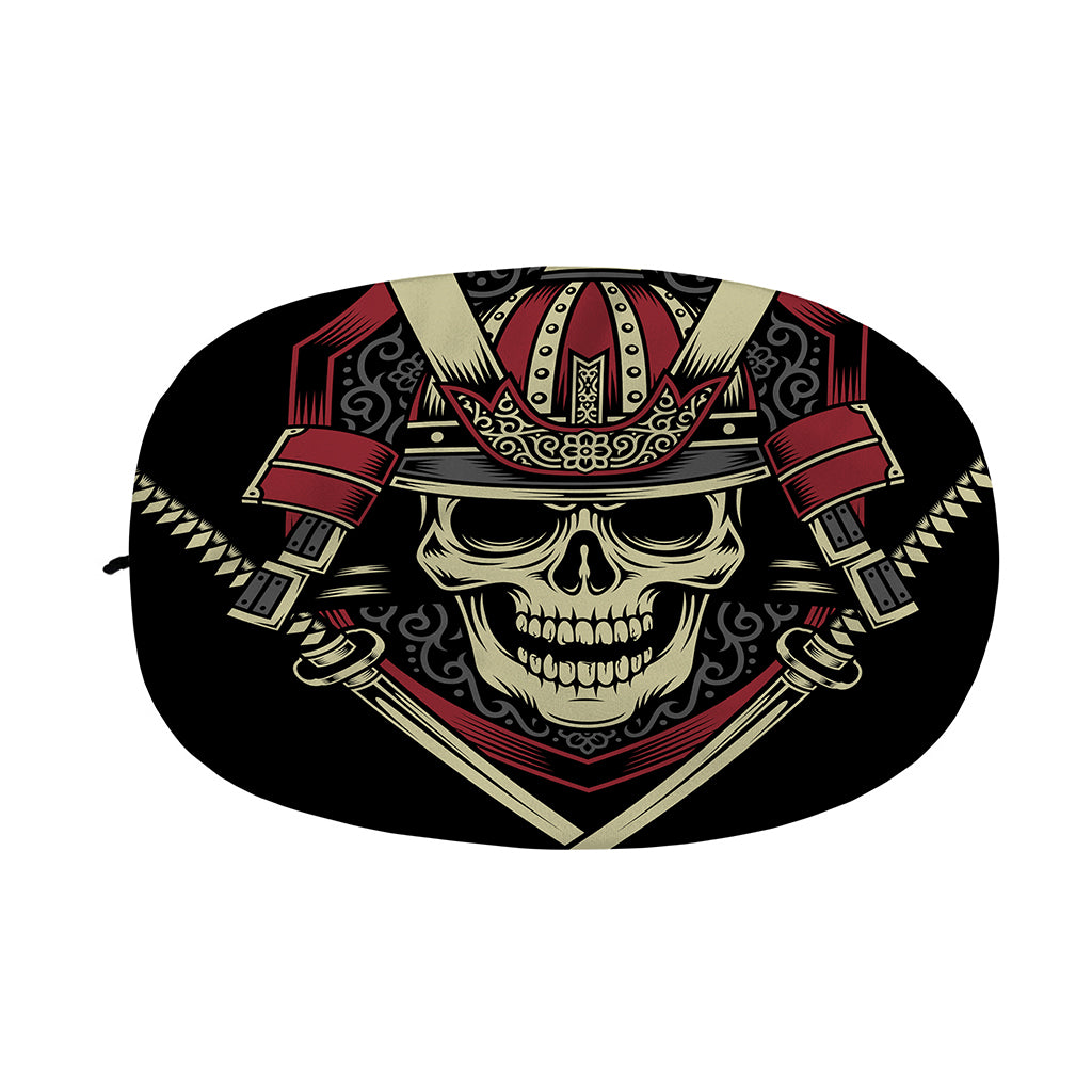 Samurai Warrior Skull Print Car Side Mirror Covers