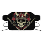 Samurai Warrior Skull Print Car Windshield Snow Cover