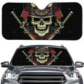 Samurai Warrior Skull Print Car Windshield Sun Shade