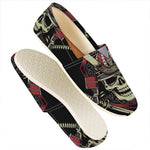 Samurai Warrior Skull Print Casual Shoes
